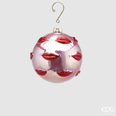 Glass Christmas Ball 'Kiss' (10cm)
