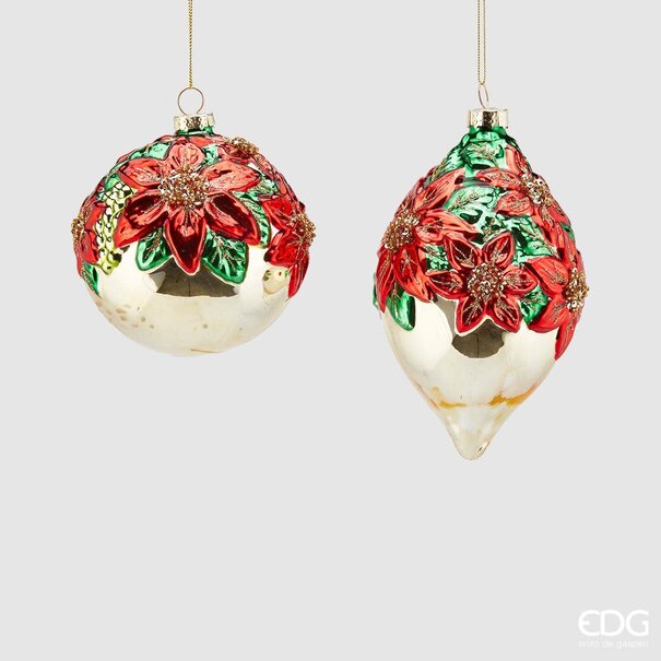 Enzo De Gaspari Glass Christmas Ball or Cone (11cm)