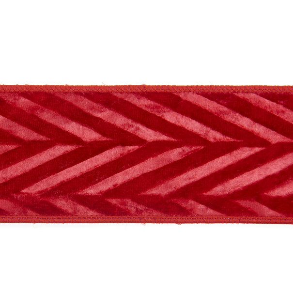 Fluweelband in Bordeauxrood 6,4cm (prijs per meter)