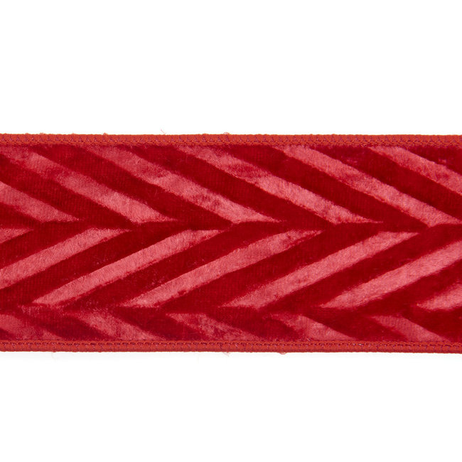 Fluweelband in Bordeauxrood 6,4cm (prijs per meter)