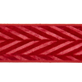 Velvet Embossed Red Ribbon 6,4cm (Price per Meter)