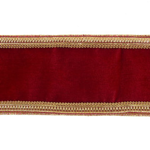 Fluweelband met bijgesneden randen in bordeauxrood 10cm (prijs per meter)