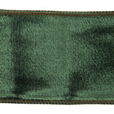 Ruban de velours vert 6,4cm (Prix au mètre)