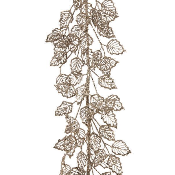 Open Holly Leaf Garland in Champagne (183cm)