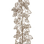 Open Holly Leaf Garland in Champagne (183cm)