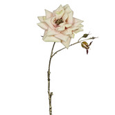 Rose on Stem Light Pink / Gold (52cm)