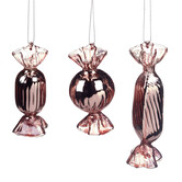 Glass Candy Pink Ornament (10cm)