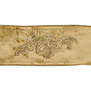 Ruban Feuille de Tourbillon Broderie Velours Or / Champagne 10cm (Prix au Mètre)