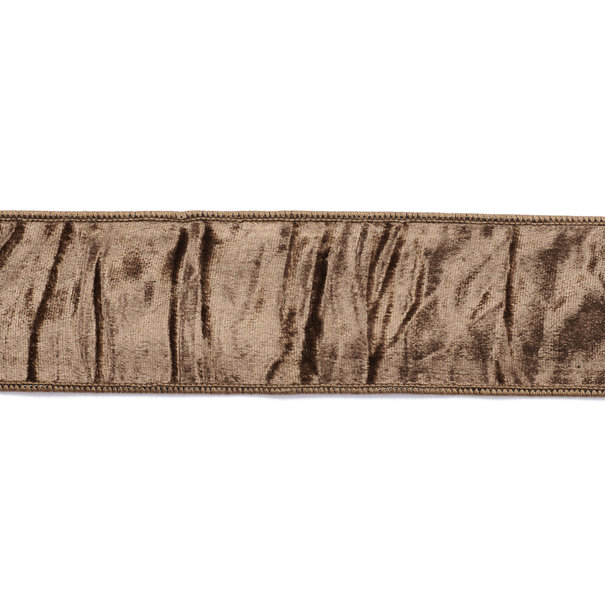 Fluweelband Bruin 6,4 cm (Prijs per Meter)