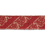 Metallic Acanthus Swirling Ribbon Rood / Goud 6,4cm (Prijs per Meter)