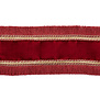 Fluweel Randenband met Franjes Rood / Bordeaux 10cm (Prijs per Meter)