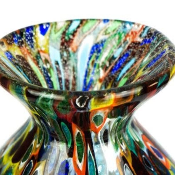 Imperio Rossi Murano Millefiori Mosaic Vase