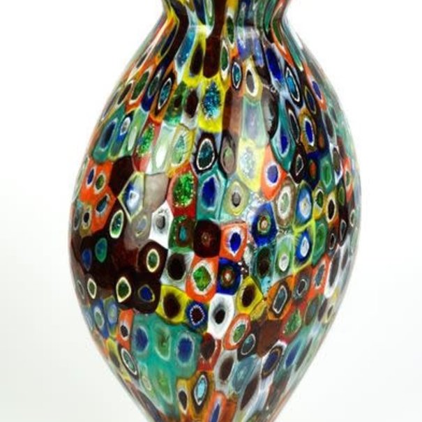 Imperio Rossi Murano Millefiori Mosaic Vase