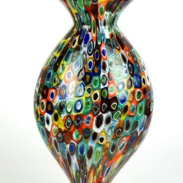 Imperio Rossi Murano Millefiori Mosaic Vase