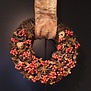 Hanging Christmas Wreath ø 20cm (brown / red)