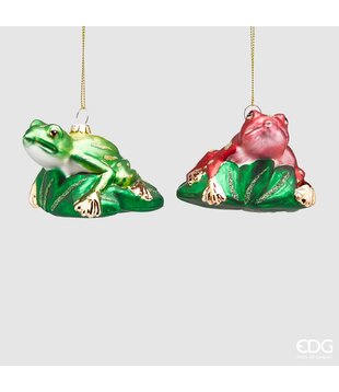 Christmas Ornament Frog (red)