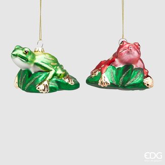 Enzo De Gaspari Kerstornament kikker (rood)