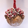 Hanging Christmas Arrangement Red/Gold (ø15cm)