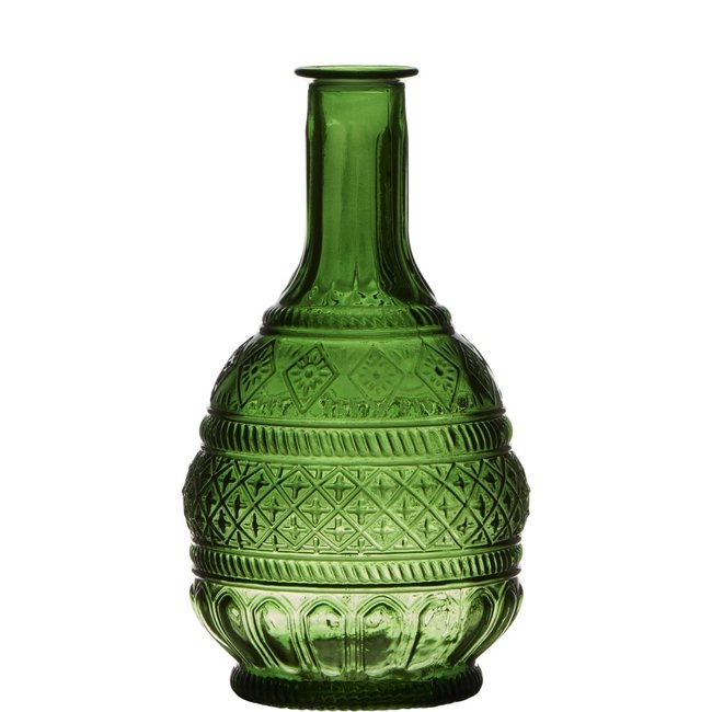 Daniel Ost Bottle Pattern Green H23 D10,5
