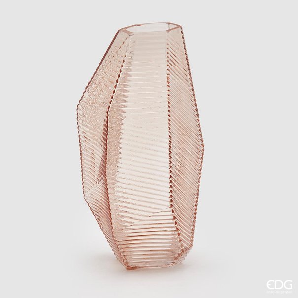 Enzo De Gaspari Glass Vase Pink H33