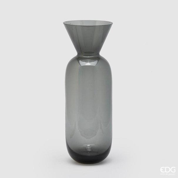 Enzo De Gaspari Glass Vase Grey H50 D17