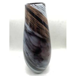 Campanella Livio Glazen vaas met abstracte kleuren (38cm)