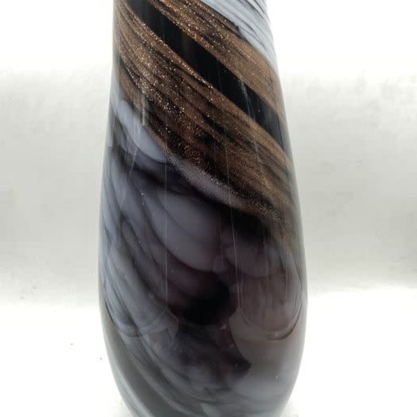 Campanella Livio Vase en verre aux couleurs abstraites (38cm)