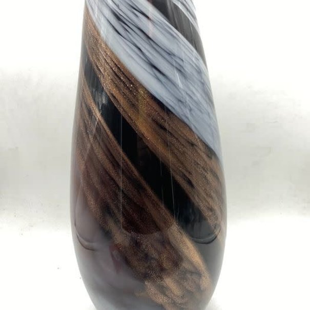 Campanella Livio Vase en verre aux couleurs abstraites (38cm)