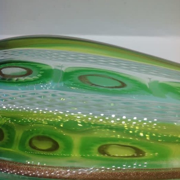 Campanella Livio Vase en verre avec filigrane coloré et murrine (28cm)