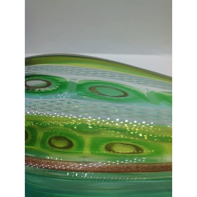 Campanella Livio Vase en verre avec filigrane coloré et murrine (28cm)