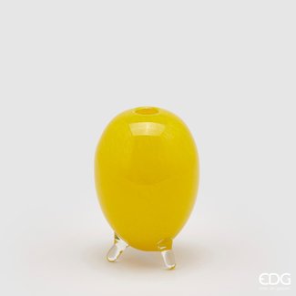Enzo De Gaspari Yellow vase with feet H22 D15