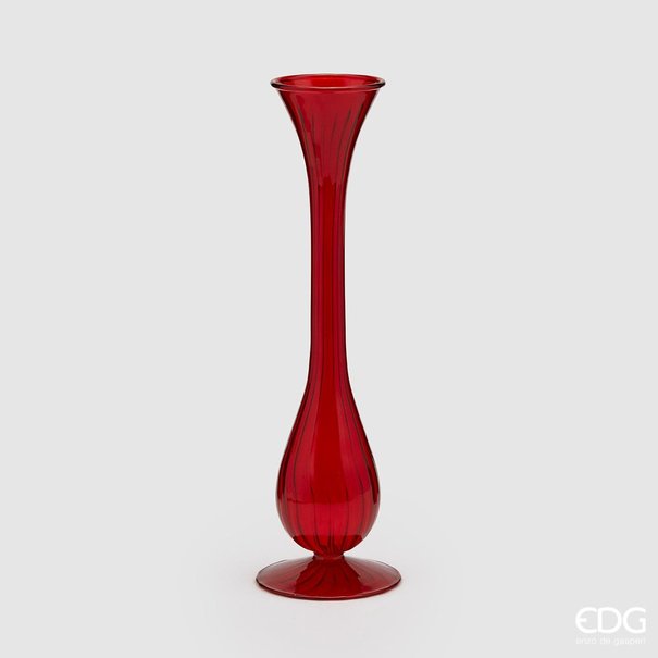 Enzo De Gaspari Vase Striped Red H35 D10