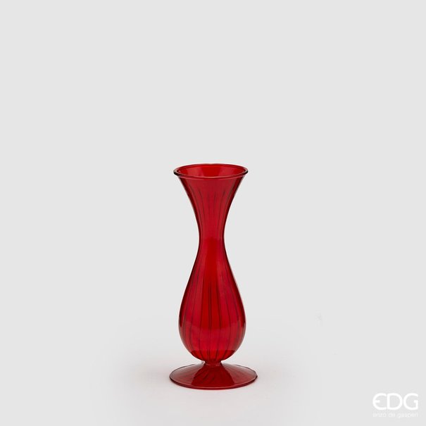 Enzo De Gaspari Vase Striped Red H22 D9