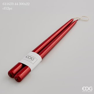 Enzo De Gaspari Straight Candle 300x22 Red (set of 12)