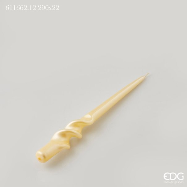 Enzo De Gaspari Twisted Candle 290x22 Ivory (set of 12)