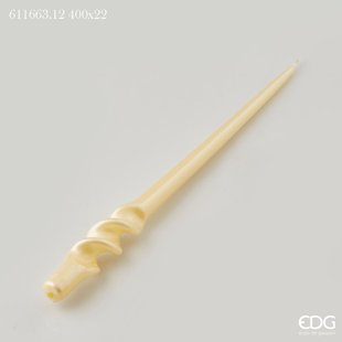 Twisted Candle 400x22 Ivory (set of 6)