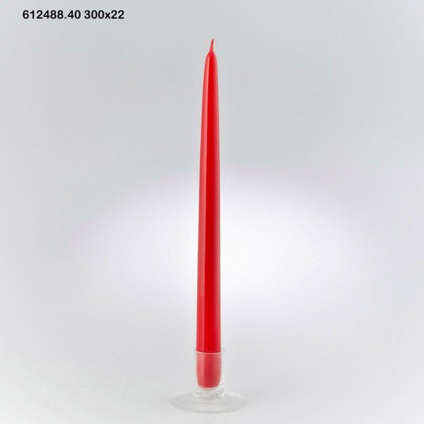 Enzo De Gaspari Straight Candle 300x22 Light Red (set of 12)