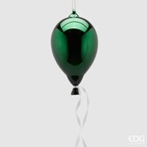 Christmas Ball Balloon H19 D12 Green Glass