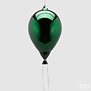 Christmas Ball Balloon H24 D15 Green Glass