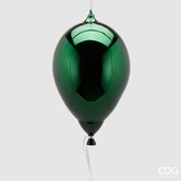 Christmas Ball Balloon H32 D20 Green Glass