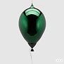 Christmas Ball Balloon H32 D20 Green Glass