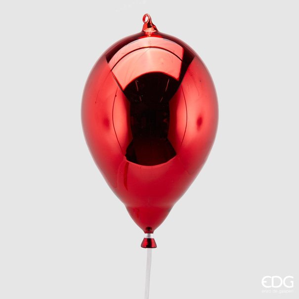Enzo De Gaspari Christmas Ball Balloon H32 D20 Red Glass
