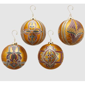 Enzo De Gaspari Christmas Ball Art Deco D12  (price per piece)