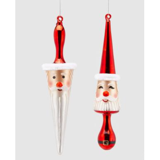 Enzo De Gaspari Christmas Ball Santa Claus (price per piece)