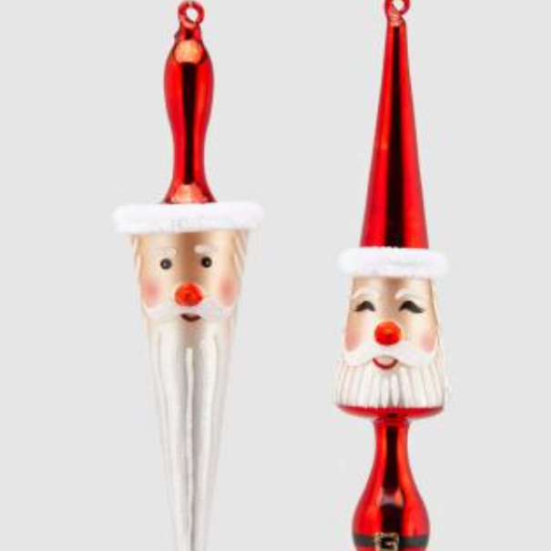 Enzo De Gaspari Christmas Ball Santa Claus (price per piece)