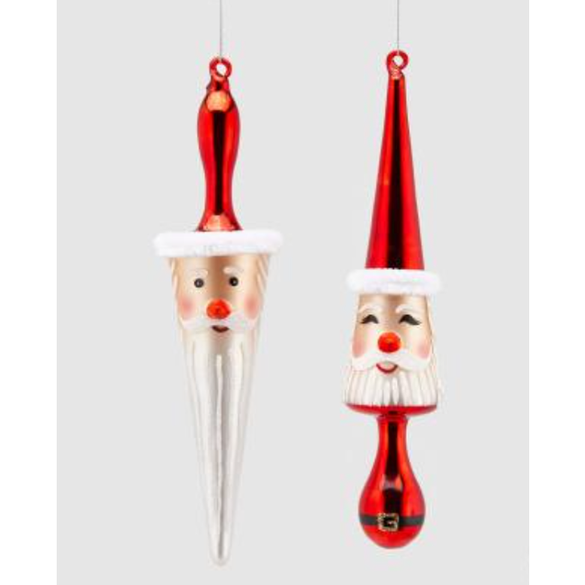 Enzo De Gaspari Christmas Ball Santa Claus (price per piece)