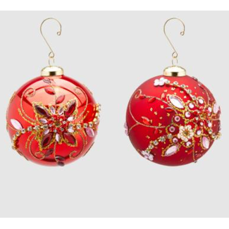 Enzo De Gaspari Christmas Ball Supergem Red D10