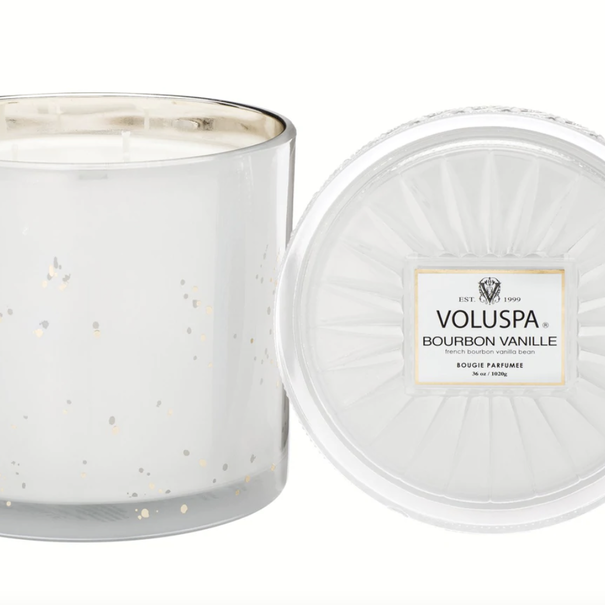 Big Glass Lid Candle Bourbon Vanille