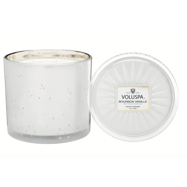 Big Glass Lid Candle Bourbon Vanille