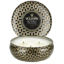 3 Wick Tin Candle Burning Woods